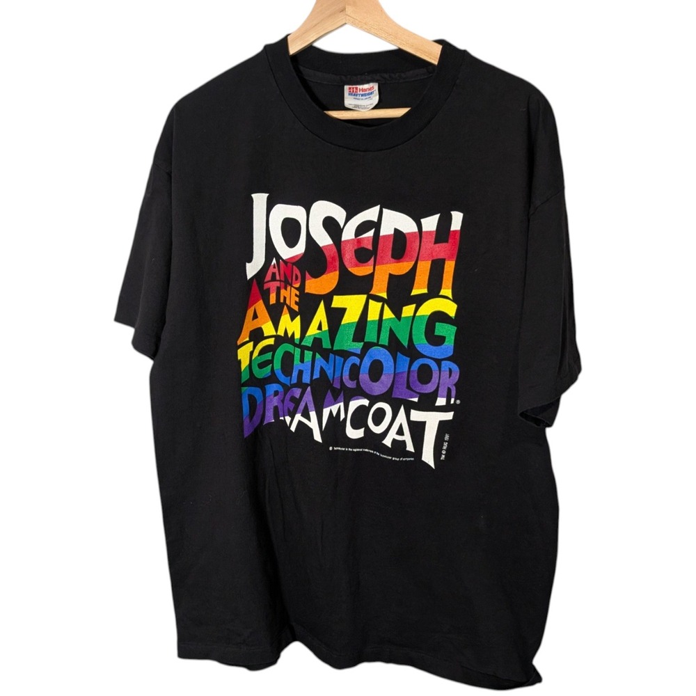 Vintage 1991 Joseph and the Amazing‎ Technicolor Dreamcoat Shirt XL Hanes Crew